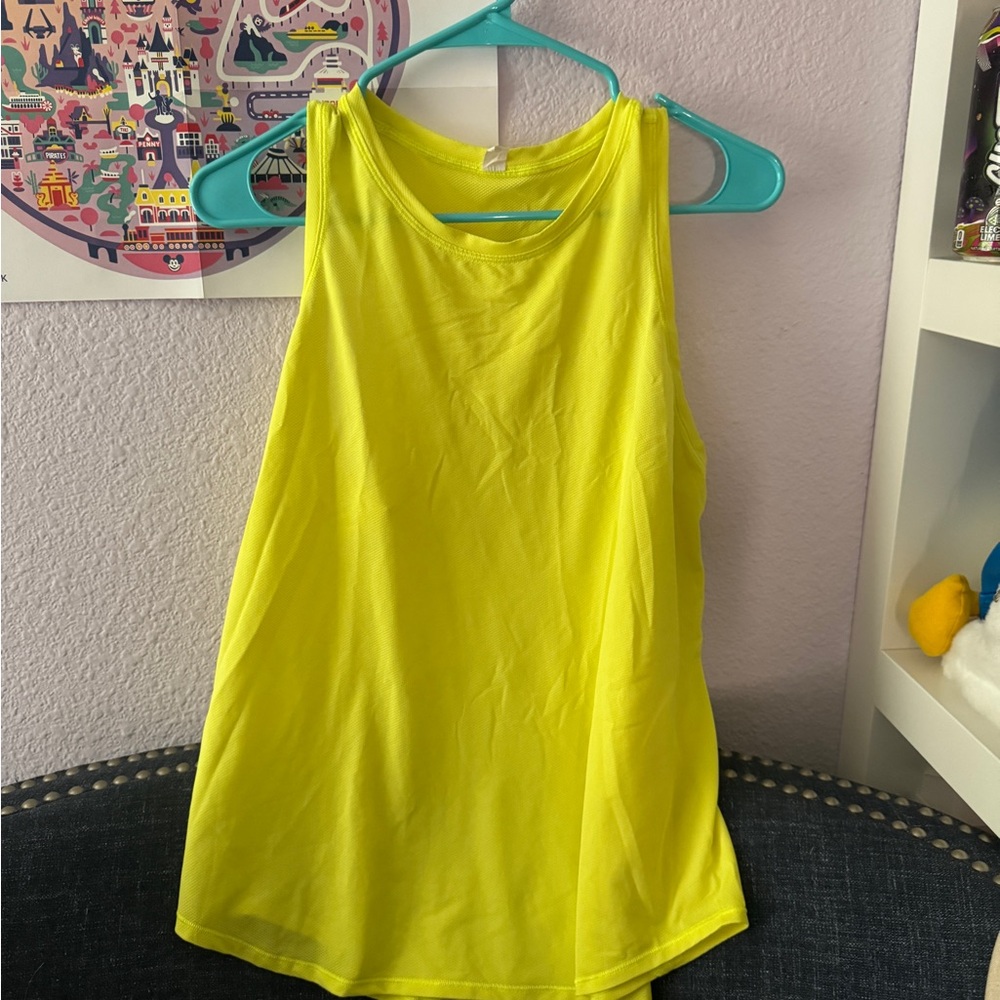 Lululemon Athletica Yellow Sleeveless Tank Top